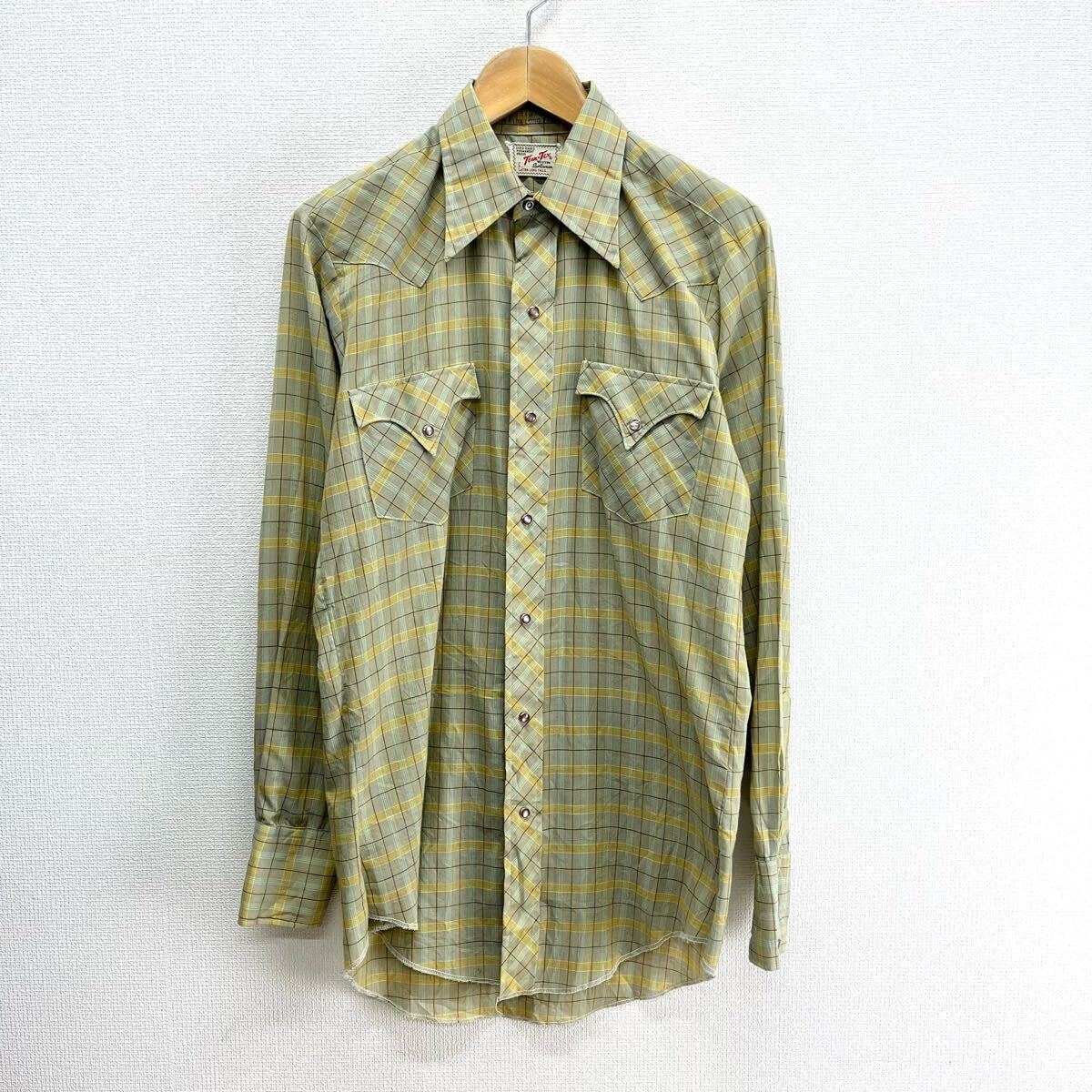 TEM TEX テムテックス 60s 60年代 チェックウエスタンシャツ TEM TEX テムテックス 60s 60年代 チェックウエスタンシャツ