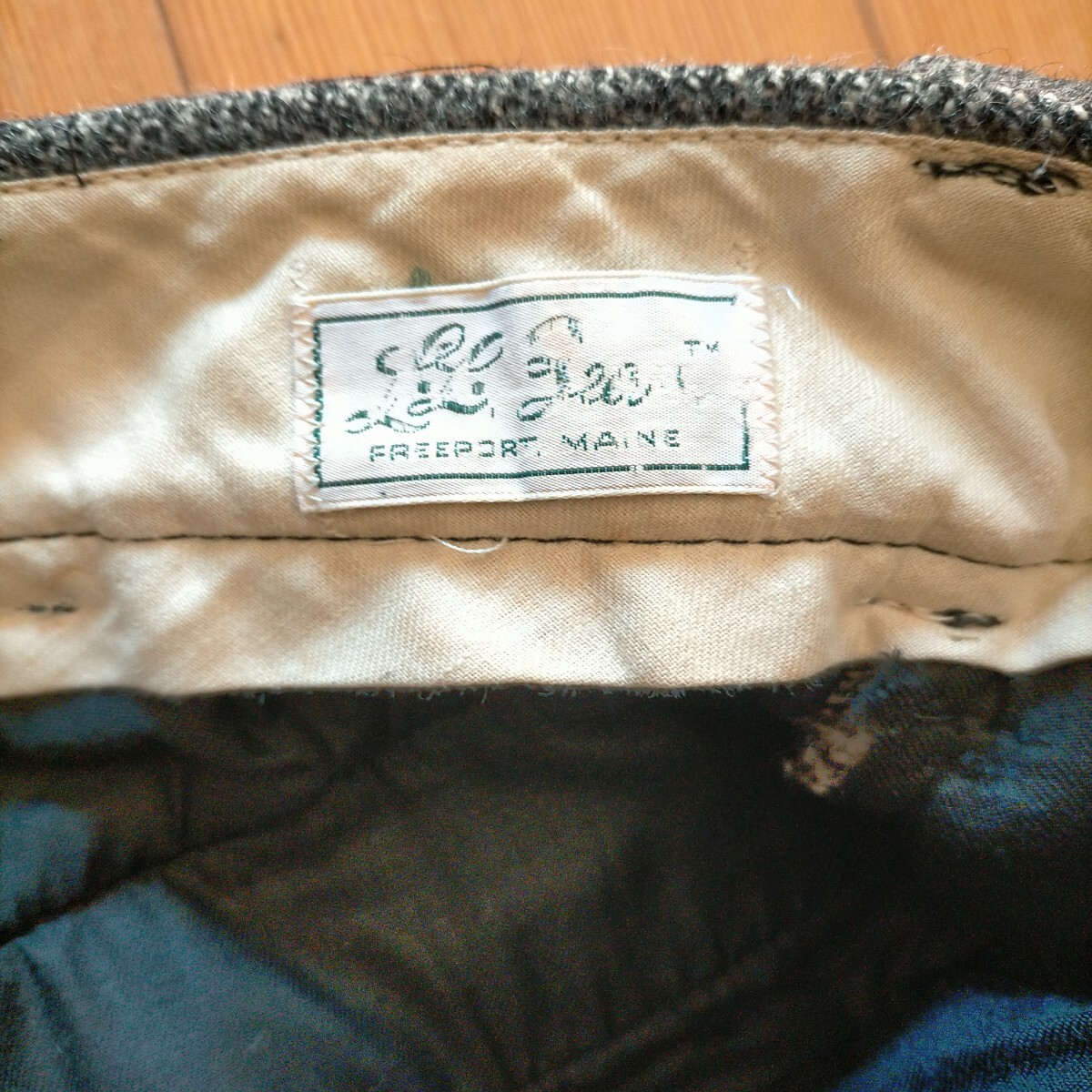 7000円 LL BEAN 筆記体タグ TALONジップ ごま塩 ウール パンツ 7000円 LL BEAN 筆記体タグ TALONジップ ごま塩 ウール パンツ