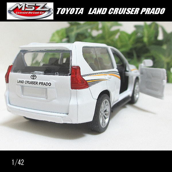 1/42トヨタ ランドクルーザー プラド/TOYOTA(ホワイト)/MSZ Metal Speed Zone/ダイキャストミニカー_画像4