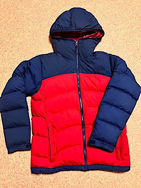 レア★ノースフェイス アコンカグアフーディー ダウンジャケット 紺色/赤 S ND91647★軽量 コンパクト 登山 アウトドア キャンプ