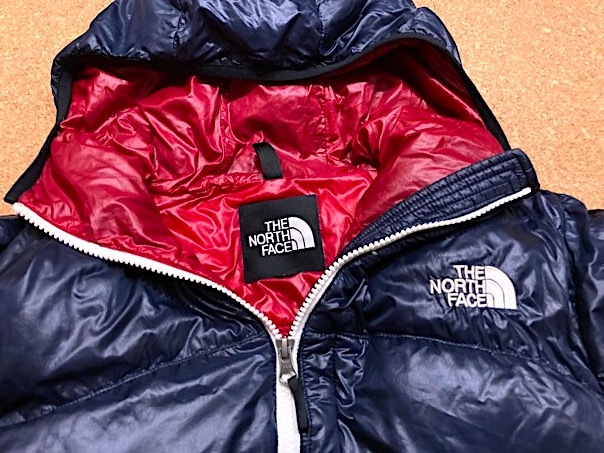  редкость * North Face a темно синий kagaf-ti- пуховик темно-синий / красный / белый M ND91314* легкий compact альпинизм уличный кемпинг 