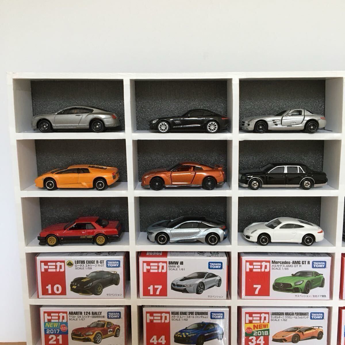 トミカ☆ミニカー☆ディスプレイ☆収納BOX☆収納棚☆コレクション☆30台収納可能☆京商 ☆ホットウィール ☆グラチャン☆旧車☆白黒☆☆_画像6