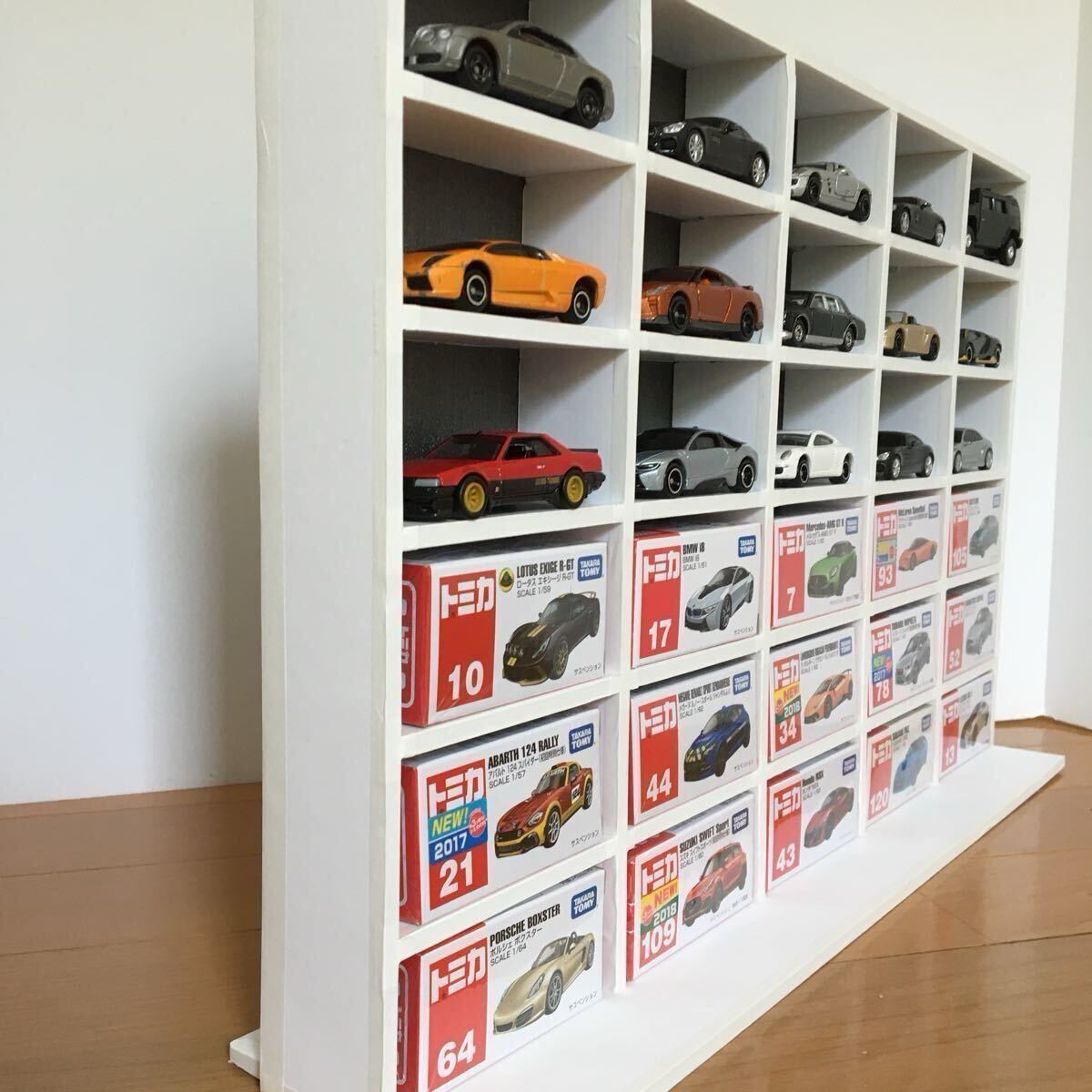 トミカ☆ミニカー☆ディスプレイ☆収納BOX☆収納棚☆コレクション☆30台収納可能☆京商 ☆ホットウィール ☆グラチャン☆旧車☆白黒☆☆_画像7