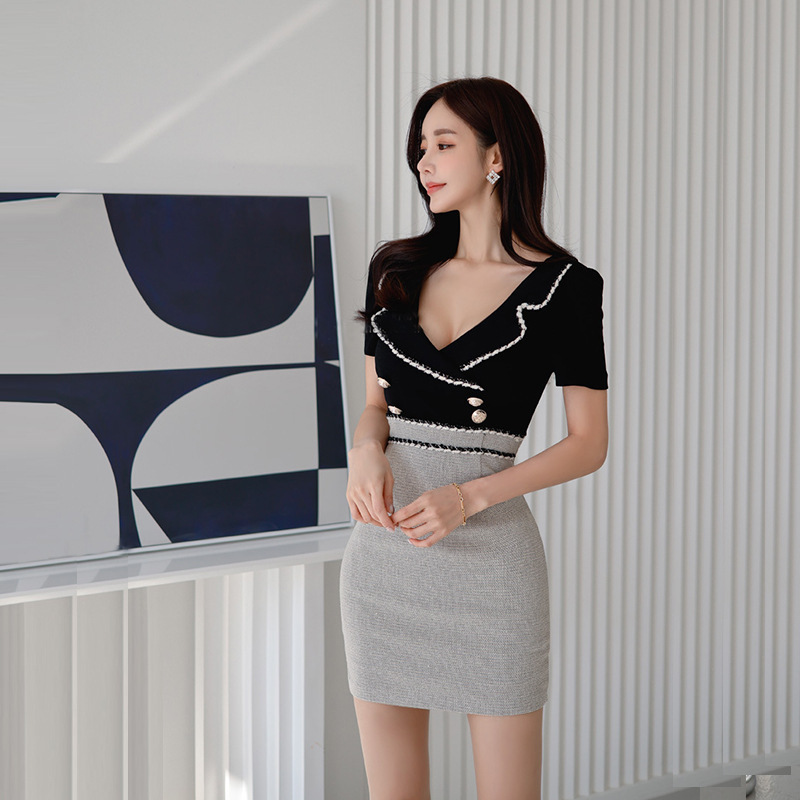 新品　ワンピース　ladies　レディース　披露宴　dress　フォーマル　sexy　美ライン　ミニ丈