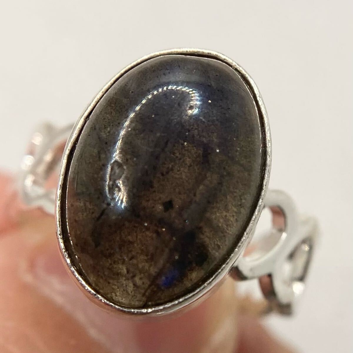 天然石★13号14号★ラブラドライトのハートリング★レディース指輪シルバーアクセサリーカラーストーンエスニックアジアン雑貨Y-RSHOP卸売_画像2