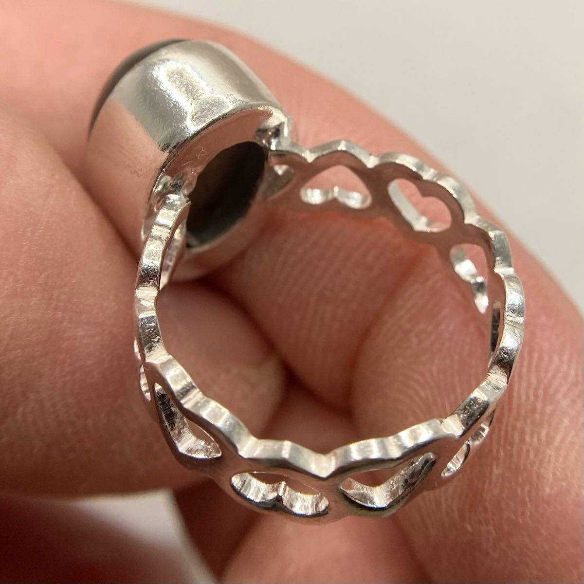 天然石★13号14号★ラブラドライトのハートリング★レディース指輪シルバーアクセサリーカラーストーンエスニックアジアン雑貨Y-RSHOP卸売_画像4