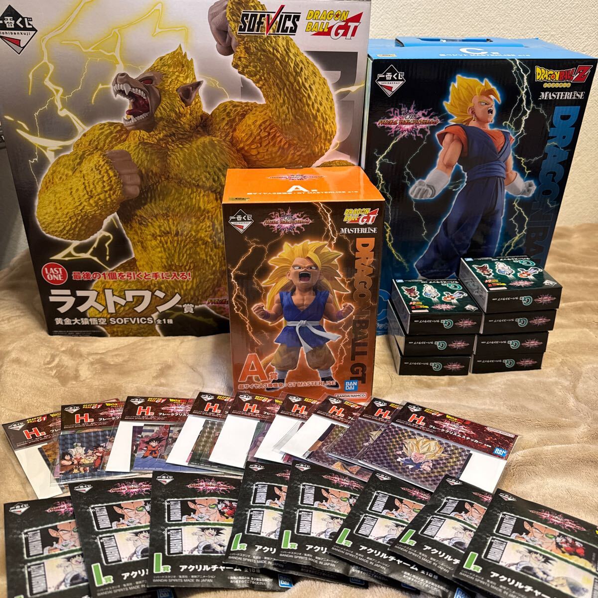 一番くじ ドラゴンボール VSオムニバスアルティメット A賞超サイヤ人3 孫悟空 C賞 超ベジット ラストワン賞 黄金大猿悟空 新品未開封27個