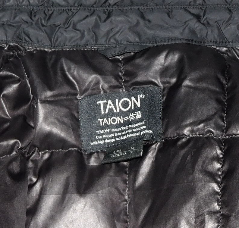 TAION(ta ион ) down рубашка / жакет BASIC DOWN SHIRTS чёрный # мужской M(ASIA M*USA/EU S) # черный down 95%/ перо 5%