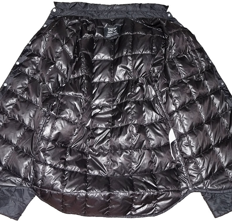 TAION(ta ион ) down рубашка / жакет BASIC DOWN SHIRTS чёрный # мужской M(ASIA M*USA/EU S) # черный down 95%/ перо 5%