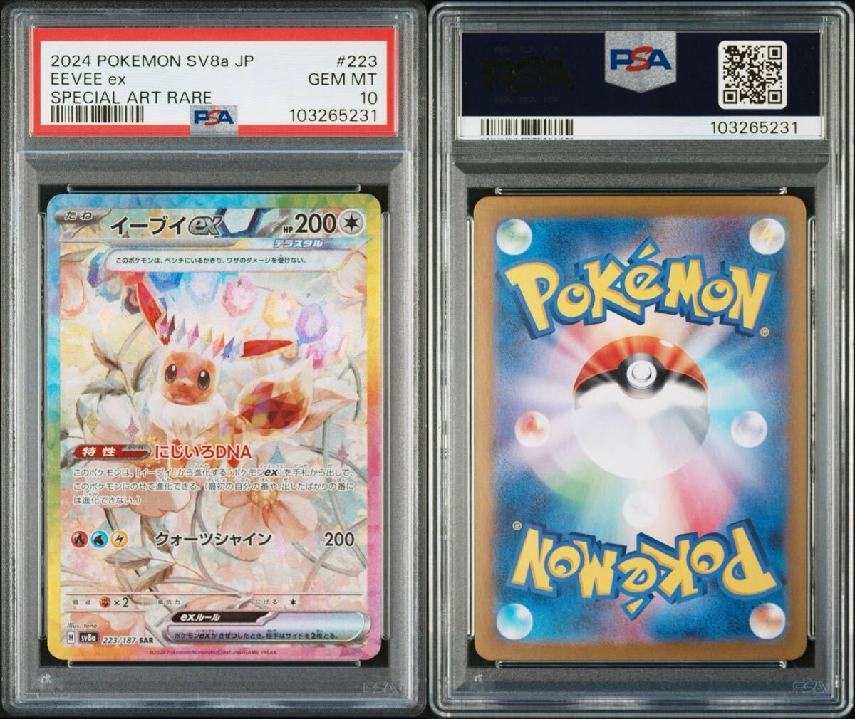 イーブイ 223 224 SAR PSA 2連番 テラスタルフェス 美品 イーブイ 223 224 SAR PSA 2連番 テラスタルフェス 美品
