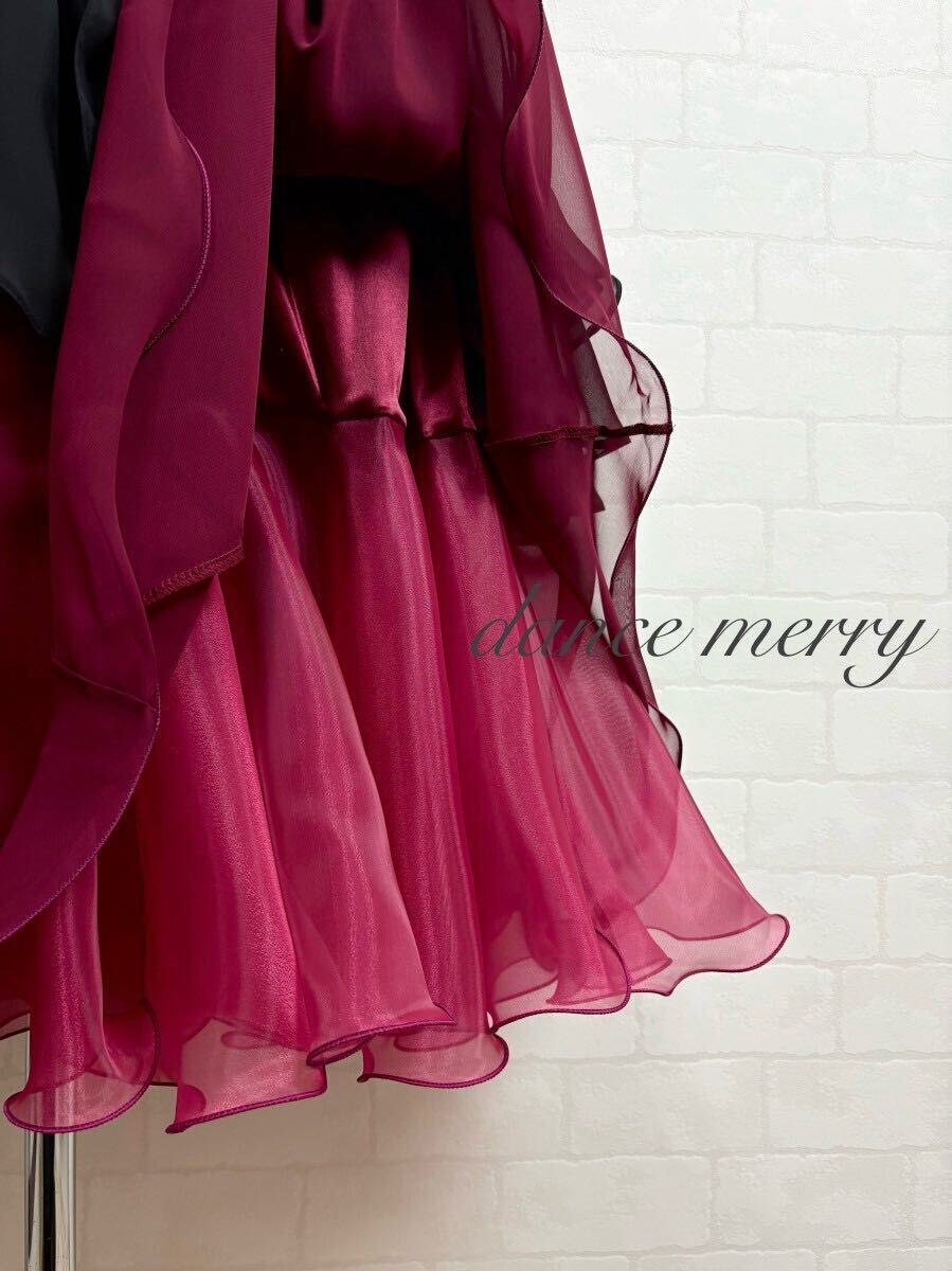 送料無料 【MERRY】 豪華 社交ダンス スカート 1441 赤 ワイン 送料無料 【MERRY】 豪華 社交ダンス スカート 1441 赤 ワイン