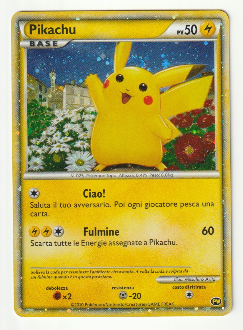 LEGEND「ピカチュウ」(PW 番号無し Ciao!)イタリア語キラ・美品・ピカチュウワールド