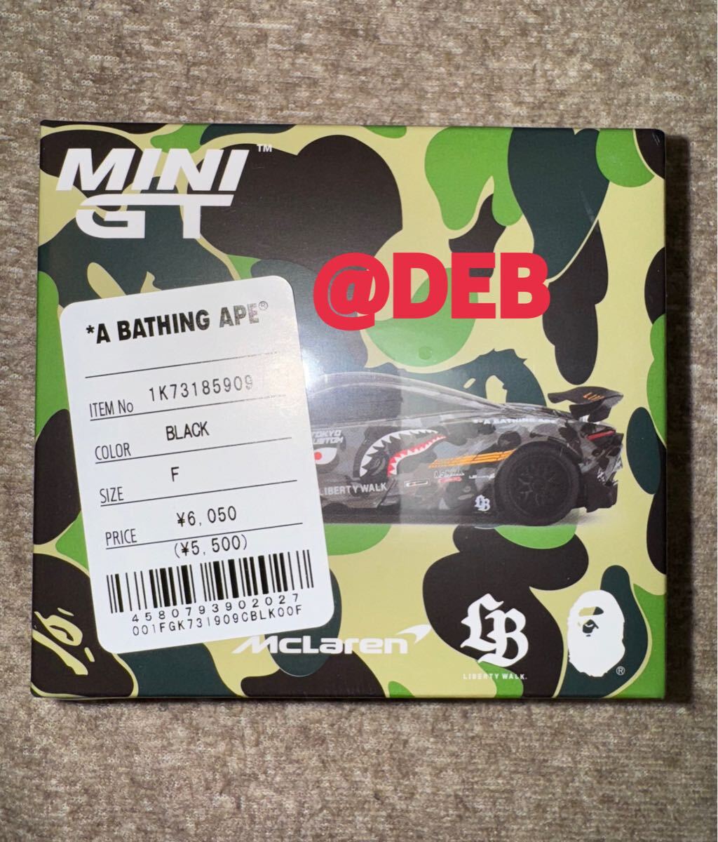 A BATHING APE BAPE MINI GT LBWK ABC CAMO MCLARREN 720S 1/64 A BATHING APE BAPE MINI GT LBWK ABC CAMO MCLARREN 720S 1/64