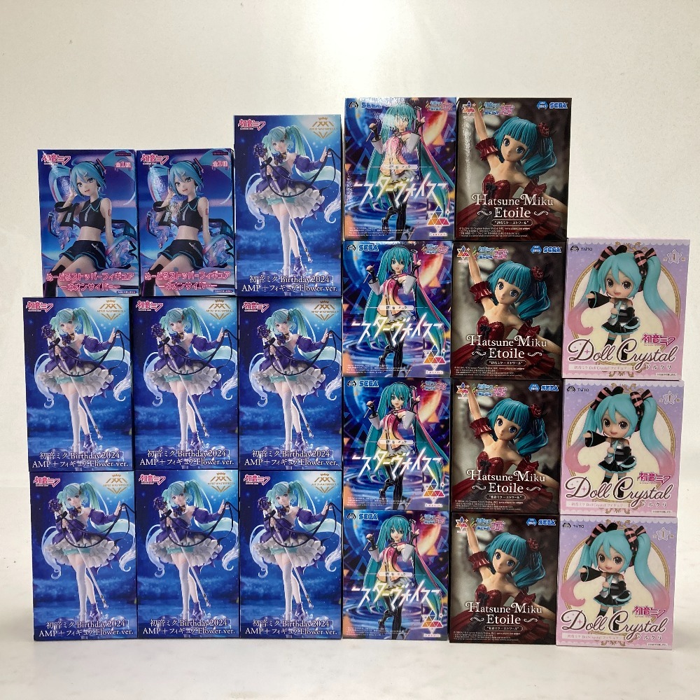 02w10601★1円~ 初音ミク プライズフィギュア 20個セット AMP+ ぬーどるストッパー Luminasta ドルクリ など ※未開封品 中古品