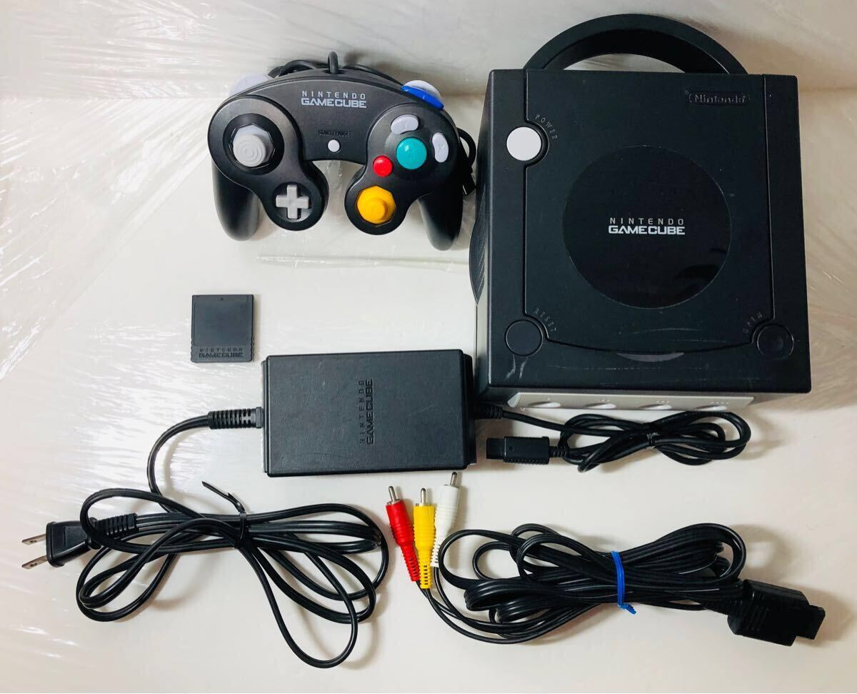 ゲームキューブ 本体 コントローラー メモリーカード ケーブル セット ブラック （ 任天堂 Nintendo ゲーム GC ）