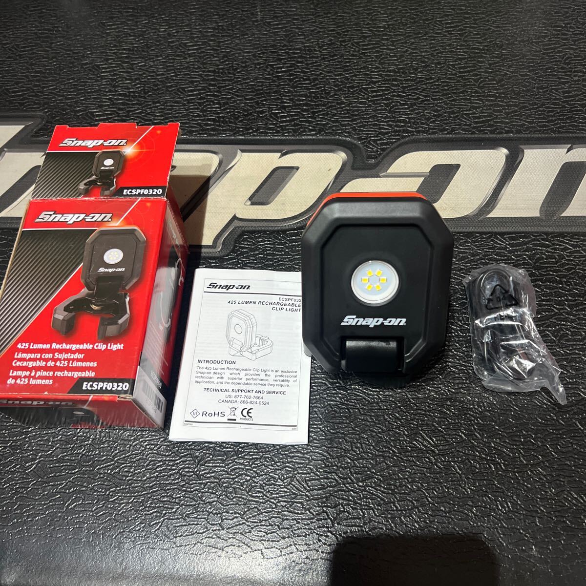 Snap-on заряжающийся 425 люмен kla LAP свет магнит LED ecspf032 orange