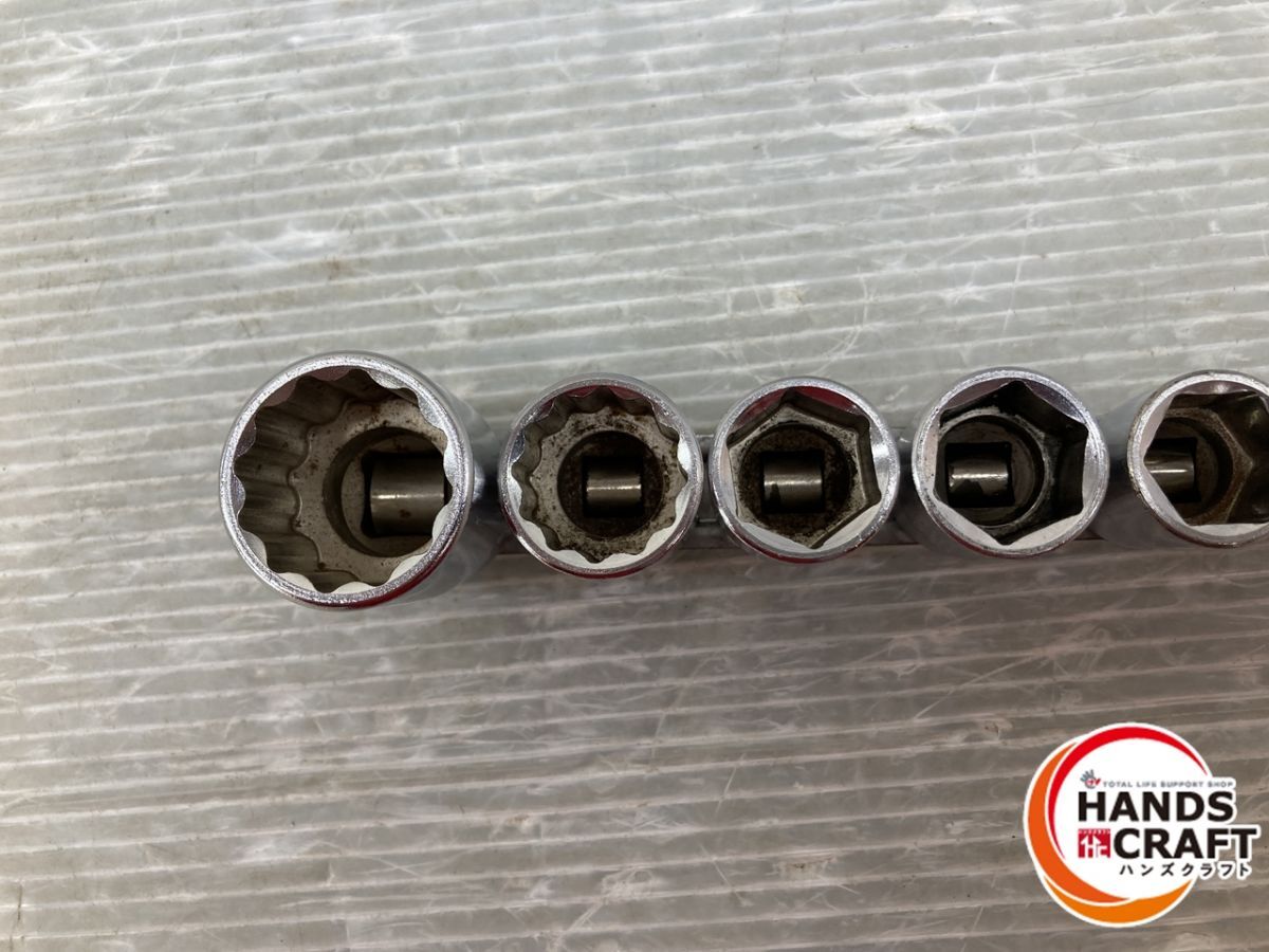 ◇【中古品】KTC ソケット11點(diǎn)セット 11?25mm 全體的に汚れあり 京都機(jī)械工具