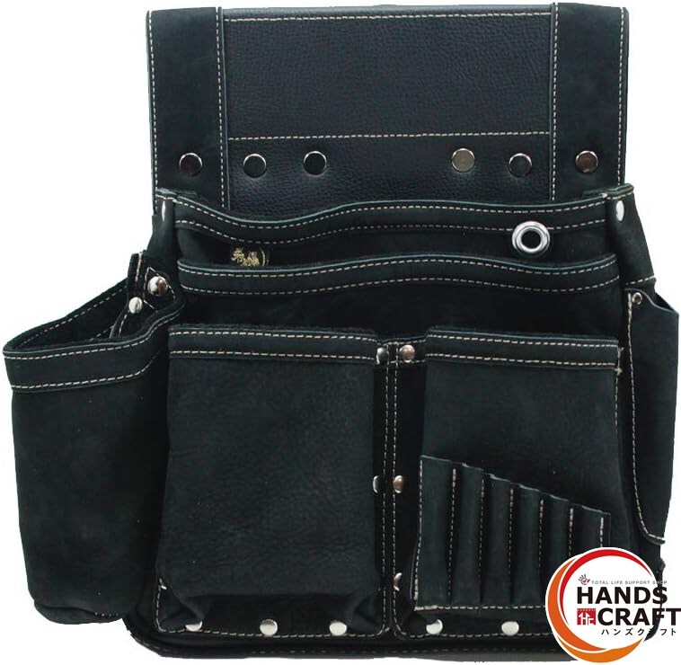 ◆【未使用】朱雀 ヌバック六型 (黒) SZN-836K 牛本革+人工皮革 墨つぼホルダー付 ヌバック革 【新古品】