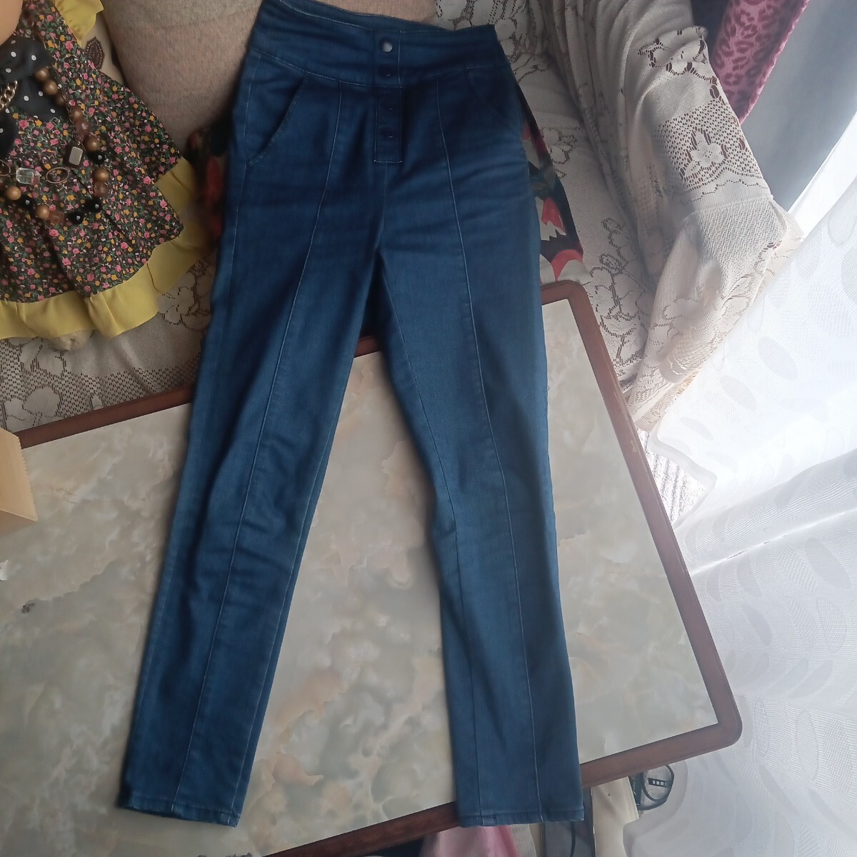 ＳＬＹ 極美品 ＪＥＡＮＳ ハイウエスト　デニムパンツ　XS
