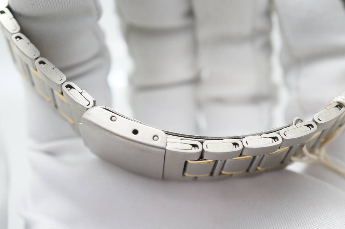 A180●作動(dòng)良好 未使用デッドストック SEIKO セイコー ALBA アルバ V801-0010 ラウンドケース型 メンズ腕時(shí)計(jì) コンビ お灑落 クォーツ