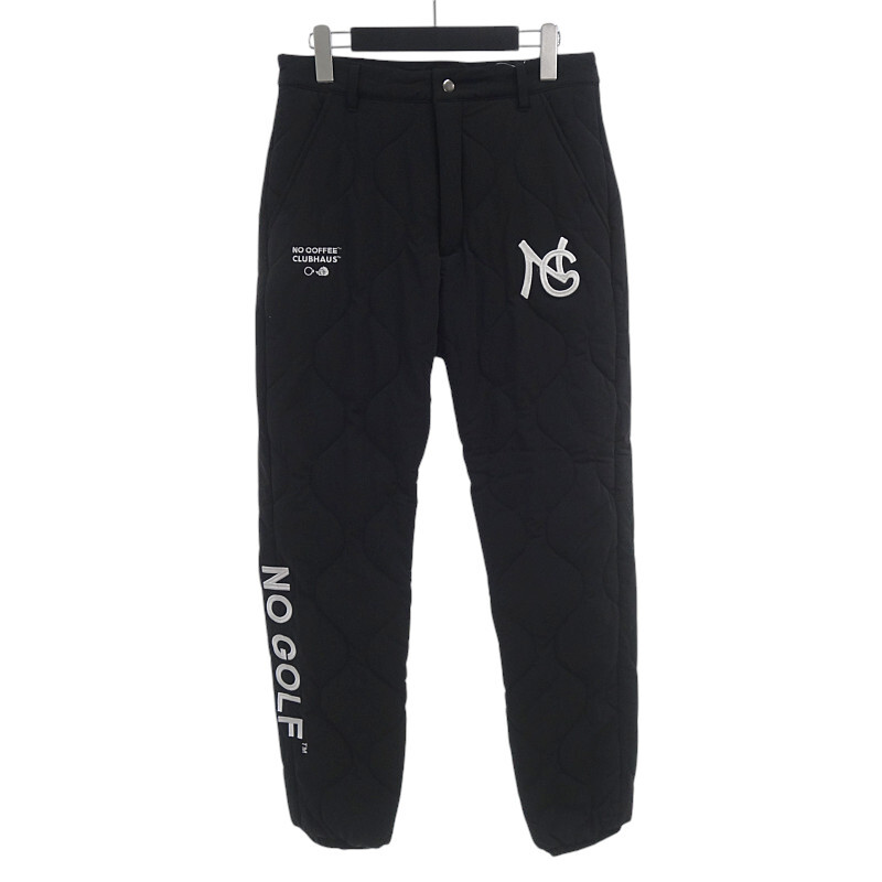 【PRICE DOWN】NO COFFEE × CLUBHAUS PADDED LONG PANT ゴルフ 中綿 パンツ ブラック サイズ メンズM