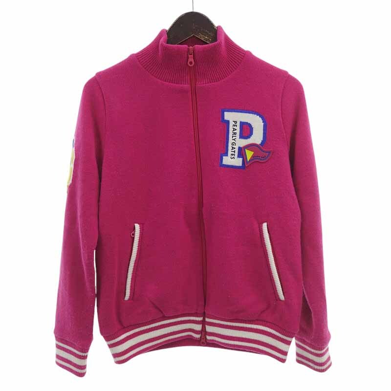PEARLY GATES GOLF ゴルフ エアフィールカルセーナ × DIAPLEX ニット ジャケット ピンク サイズ レディース0