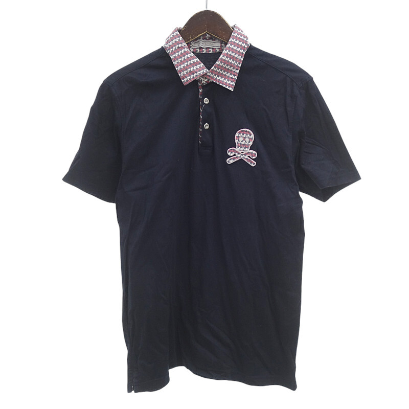 MARKLONA 17SS Say Good-Bye Mickey Polo ゴルフ ポロ シャツ ネイビー サイズ メンズL