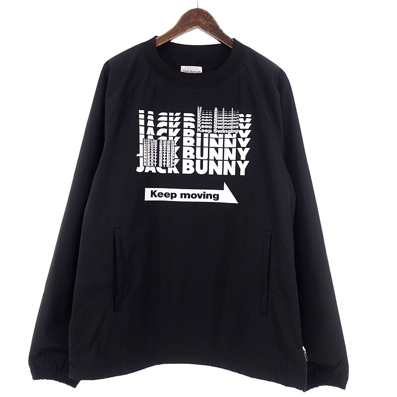 JACK BUNNY 23AW ゴルフ 裏地メッシュ プルオーバー スニード ジャック ジャケット ブラック サイズ メンズ6