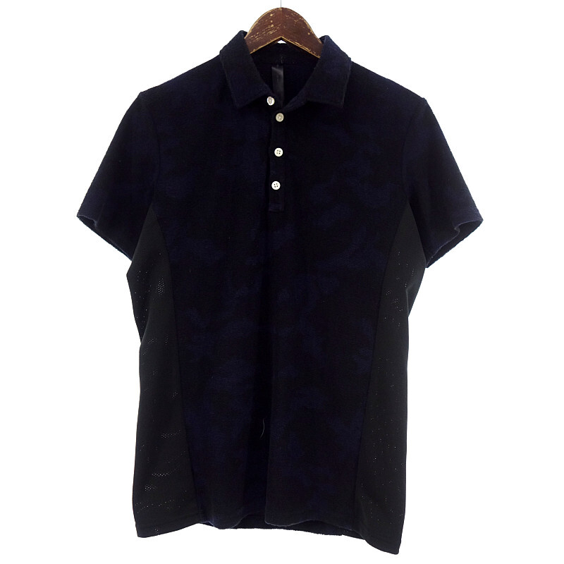 WJK Golfers Polo 迷彩柄 パイル地 半袖 ポロシャツ Tシャツ ブラック サイズ メンズS