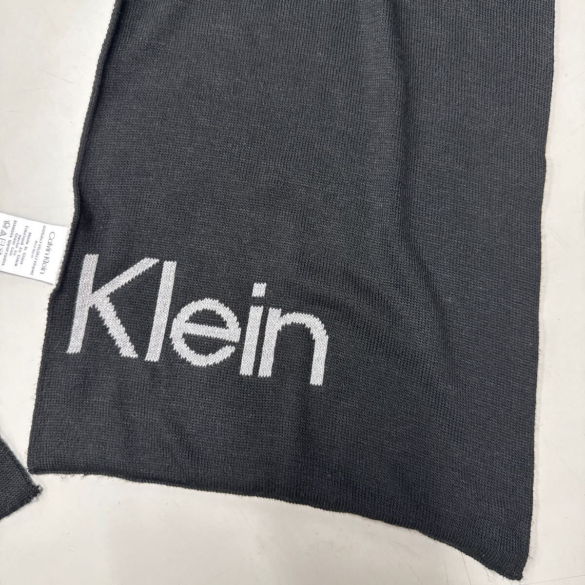 カルバンクライン Calvin Klein マフラー 未使用 アクリル ブラック 黒 