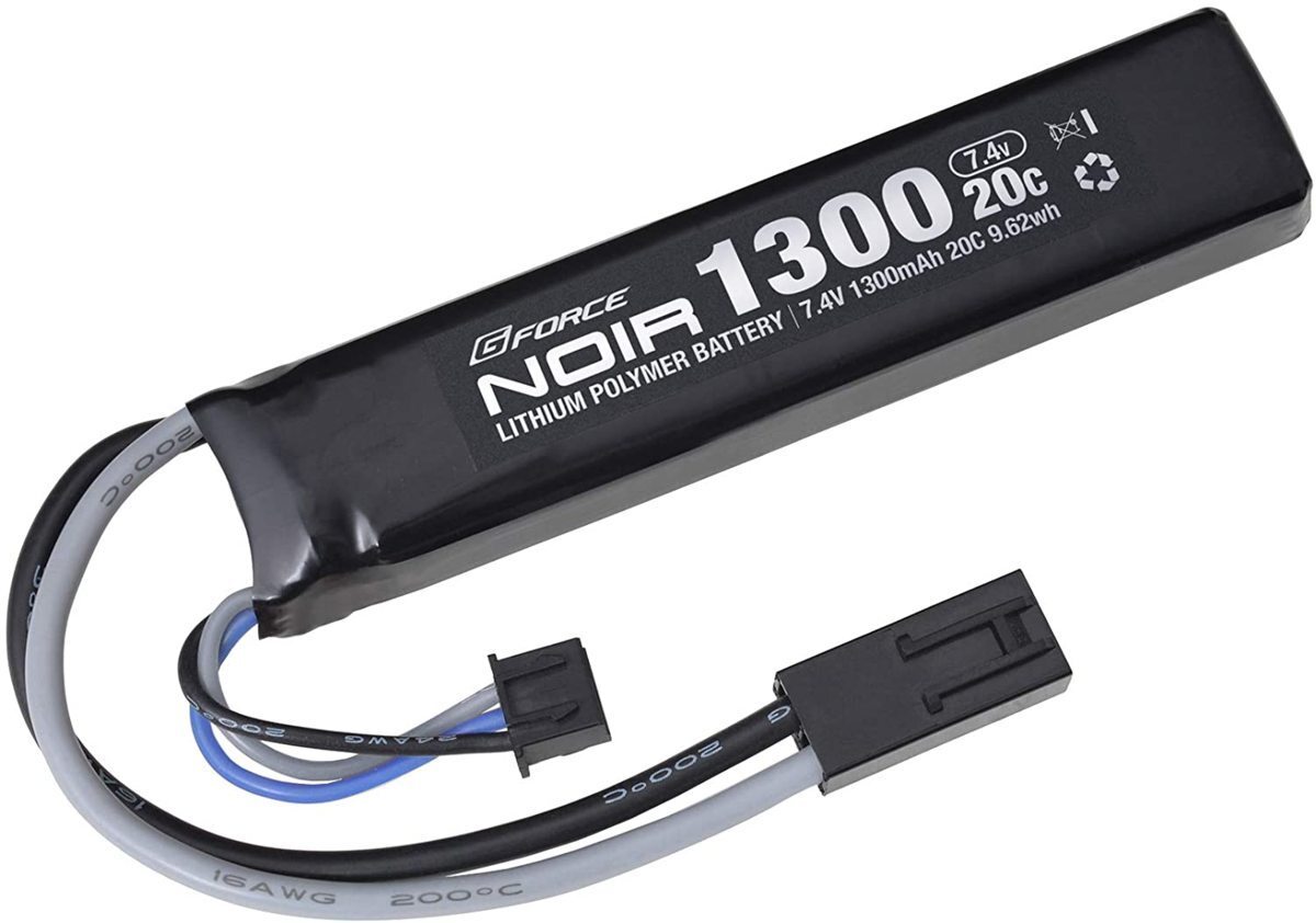 G-FORCEジーフォース・LiPo 7.4V 1300mAh 20Cバッテリー 次世代バッファチューブイン GFG915