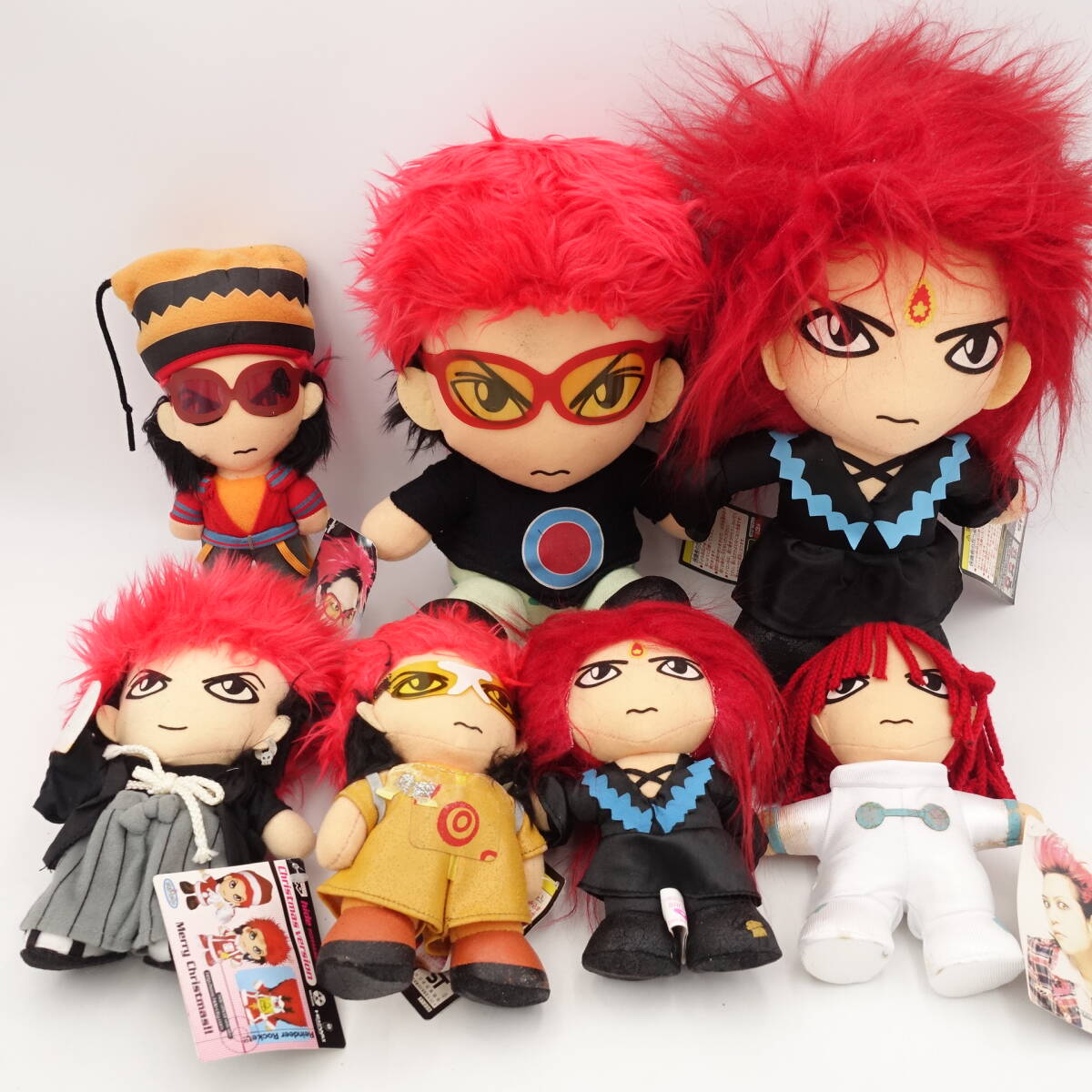 XJAPAN hide ぬいぐるみ 7体セット タグ付き6体 当事物 XJAPAN hide ぬいぐるみ 7体セット タグ付き6体 当事物