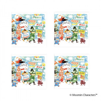 まとめ得 MOOMIN(ムーミン) コースター4枚セット ピース OPD060012 x [3個] /a