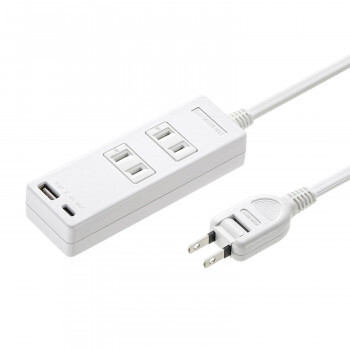 まとめ得 サンワサプライ USB充電機能付きタップ Type-C搭載 2P 2個口 2m TAP-B101UC-2W x [2個] /a