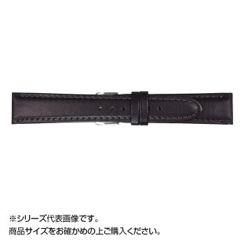 まとめ得 MIMOSA(ミモザ) 時計バンド EMカーフ 18mm ブラック (美錠:銀) CEM-A18 x [2個] /a