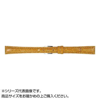 まとめ得 MIMOSA(ミモザ) 時計バンド RA型押ワニ 13mm ゴールド (美錠:銀) CRA-K13 x [2個] /a