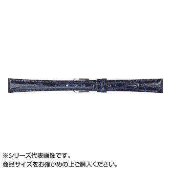 まとめ得 MIMOSA(ミモザ) 時計バンド RA型押ワニ 12mm ネイビー (美錠:銀) CRA-N12 x [2個] /a