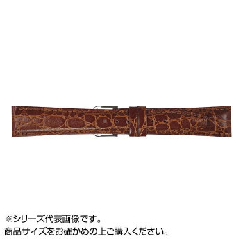 まとめ得 MIMOSA(ミモザ) 時計バンド RA型押ワニ 19mm ブラウン (美錠:銀) CRA-C19 x [2個] /a