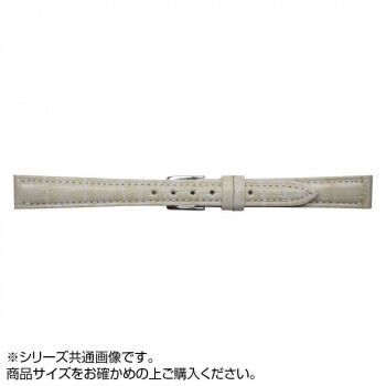 MIMOSA(ミモザ) 時計バンド SY型押ワニ 14mm オフホワイト (美錠:銀) CSY-WH14 /a