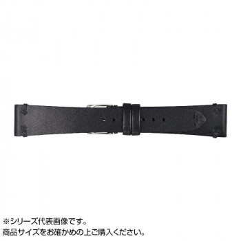 Emitta(エミッタ) 時計バンド ブッテーロ 17mm ブラック (美錠:銀) EB-A17 /a