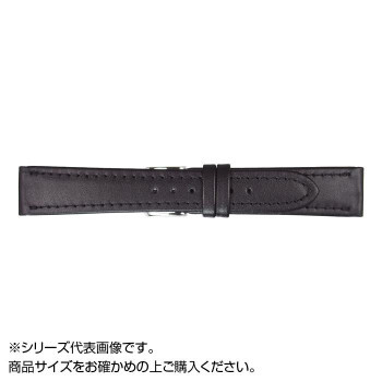 まとめ得 MIMOSA(ミモザ) 時計バンド Eカーフ 19mm ブラック (美錠:銀) CE-A19 x [3個] /a