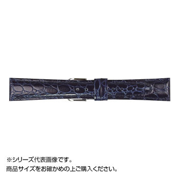 まとめ得 MIMOSA(ミモザ) 時計バンド RA型押ワニ 19mm ネイビー (美錠:銀) CRA-N19 x [2個] /a