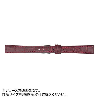 まとめ得 MIMOSA(ミモザ) 時計バンド P型押ワニ 12mm ワイン (美錠:銀) CP-W12 x [2個] /a