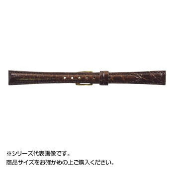 MIMOSA(ミモザ) 時計バンド DM腹ワニ 12mm ダークブラウン (美錠:金) WDM-B12 /a