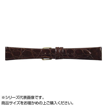 MIMOSA(ミモザ) 時計バンド 腹ワニD 20mm ダークブラウン (美錠:金) WD-B20 /a