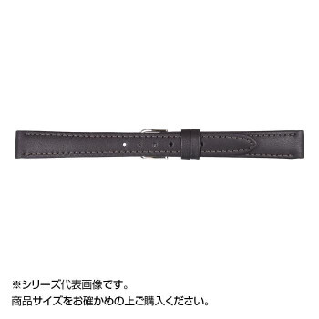 まとめ得 MIMOSA(ミモザ) 時計バンド EMカーフ 14mm ブラック (美錠:銀) CEM-A14 x [2個] /a