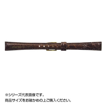 MIMOSA(ミモザ) 時計バンド DM腹ワニ 13mm ダークブラウン (美錠:金) WDM-B13 /a