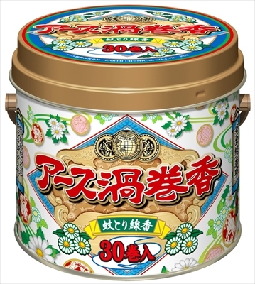 まとめ得 アース 渦巻き30巻缶入 アース製薬 殺虫剤・ハエ・蚊 x [6個] /h