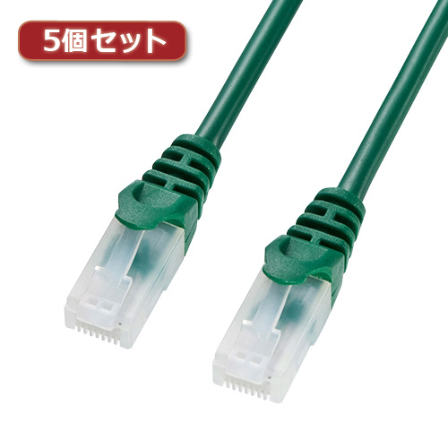 サンワサプライ カテゴリ7LANケーブル 15m グリーン LA-Y5TS-15GX5 /l