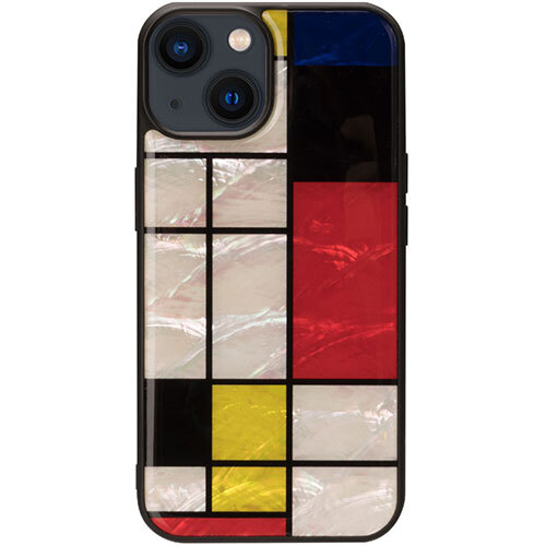 ikins アイキンス 天然貝ケース for iPhone 15 Plus Mondrian I25492i15PL /l
